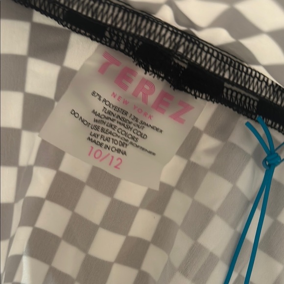 Terez Black and White racing flag Checkered skate Skirt size 10/12 new - Picture 3 of 6